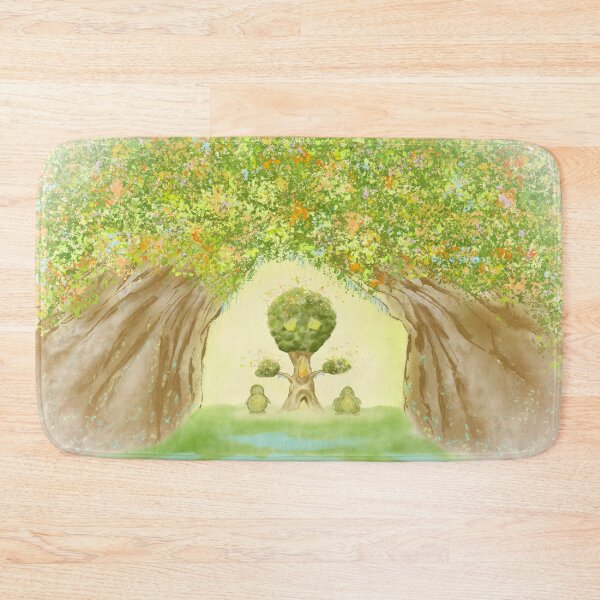 Item preview, A mystical tree village and birds designed and sold by greenPQBstudio.