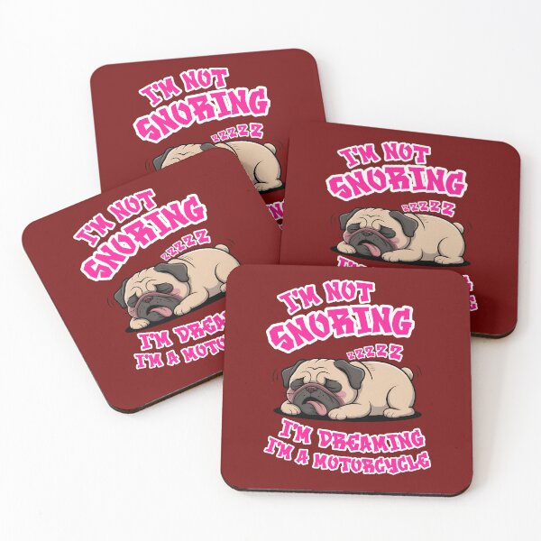 Item preview, Pug Dreaming Motorcycle Funny Snoring Dog Lover Gift designed and sold by BlizzStyle.