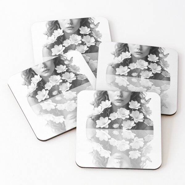 Item preview, monochrome portrait of a woman designed and sold by luizcruz.