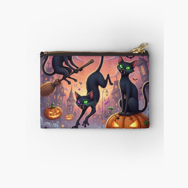 Item preview, Witchy Black Cats Halloween Street Scene designed and sold by SITU art.