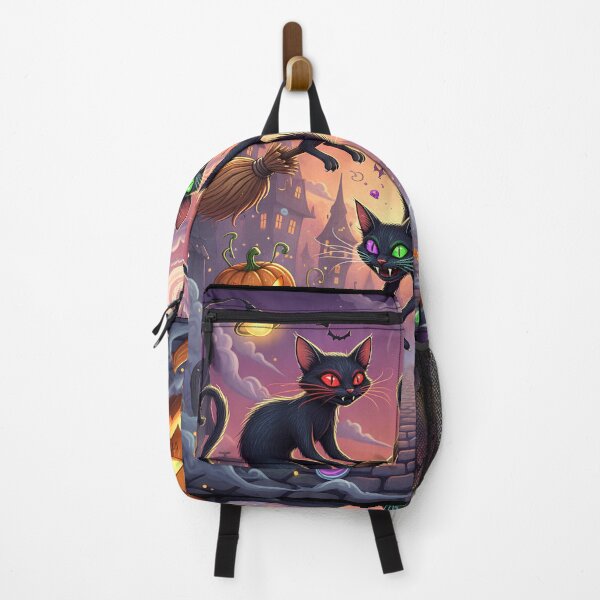 Item preview, Witchy Black Cats Halloween Street Scene designed and sold by SITU art.