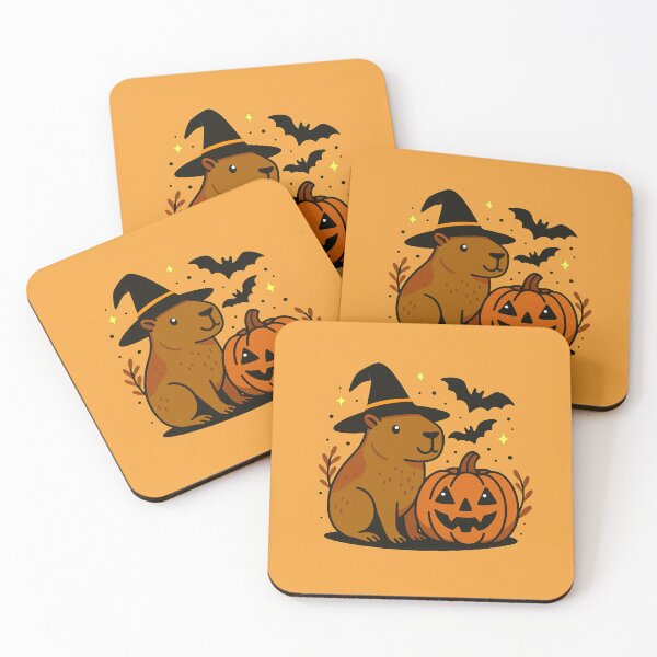 Item preview, Spooky Capybara with bats designed and sold by MonroysMakes.