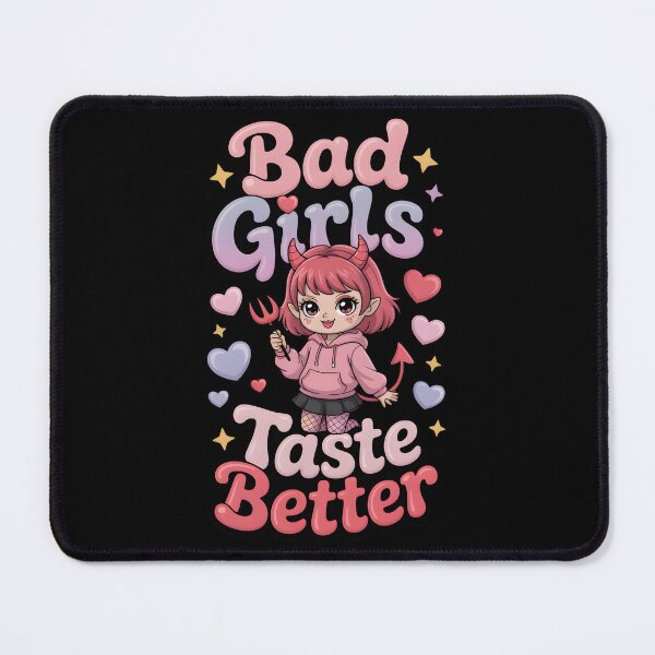 Item preview, Bad Girls Taste Better Kawaii Devil Girl Cute Anime designed and sold by ArtFeverShop.