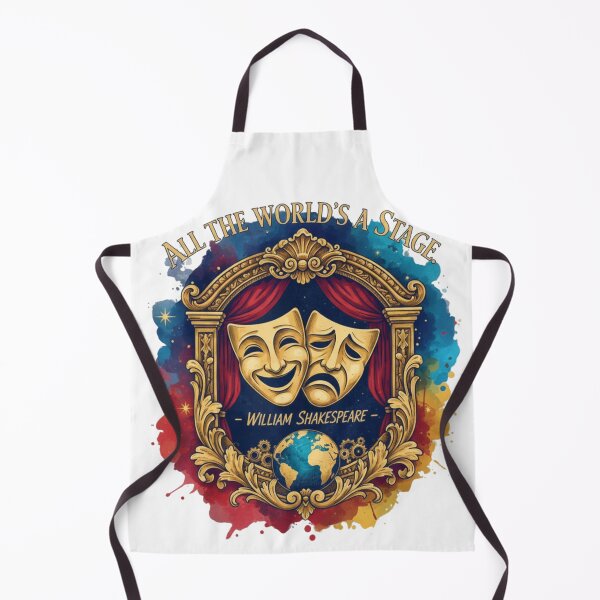 Item preview, Shakespeare Theatre T-Shirt: "All the World's a Stage" Comedy Tragedy Masks designed and sold by Boski22.
