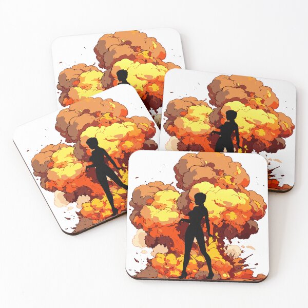 Item preview, Explosion Girl – Pop Art Silhouette Design designed and sold by Artistica1234.