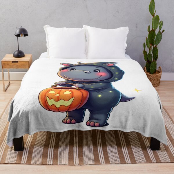 Item preview, Halloween Hippo, Pajama Hippo, Cute Halloween Animal, Trick or Treat Hippo, Kawaii Hippo, Pumpkin Lover, Funny Hippo Art, Spooky Animal, Halloween Costume, Fall Animal Design designed and sold by ArtDesignTp.