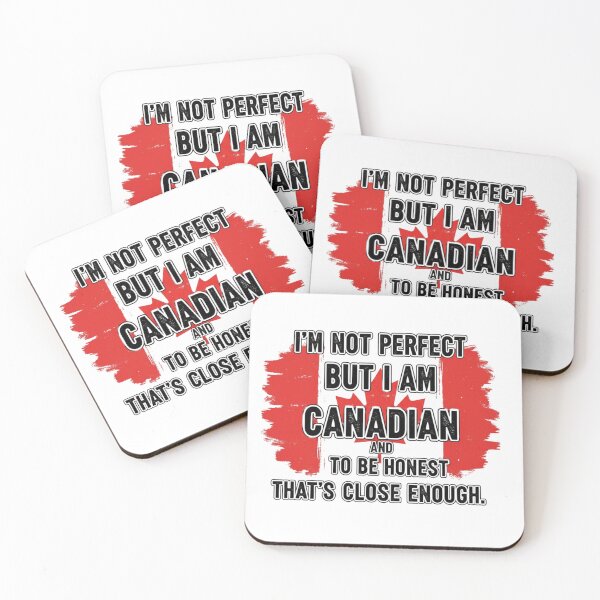 Item preview, ’m Not Perfect But I Am Canadian – Funny Patriotic Canada Quote Graphic Tee / Wall Art Print / Gift for Canadians designed and sold by Eclipse 3699.