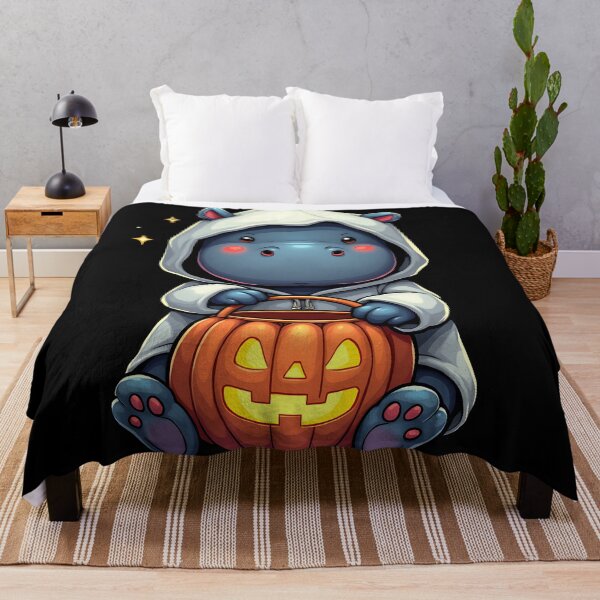 Item preview, Halloween Hippo, Spooky Hippo, Cute Halloween Animal, Trick or Treat, Kawaii Hippo, Pumpkin Lover, Funny Hippo Art, Halloween Costume, Ghost Hippo, Hippo Design designed and sold by ArtDesignTp.