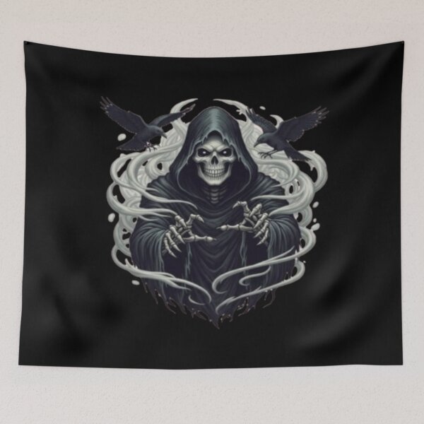 Item preview, death with ravens designed and sold by szydelkowanika.