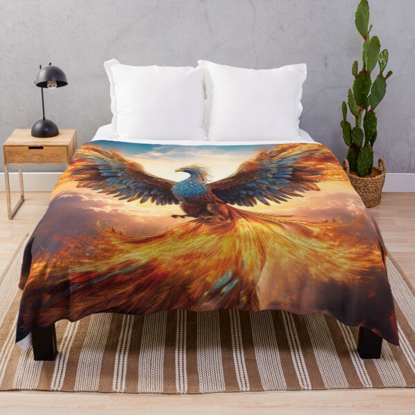 Item preview, Fiery Phoenix Rising Above the Clouds designed and sold by MDKey DESIGN.