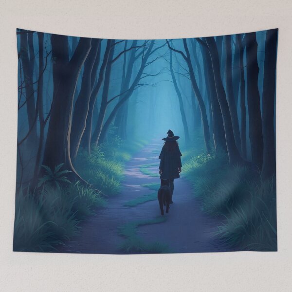 Item preview, Witch’s Walk Through the Midnight Forest designed and sold by ArtComixHaven.