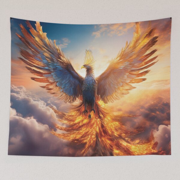 Item preview, Celestial Phoenix in Golden Flames designed and sold by MDKey DESIGN.