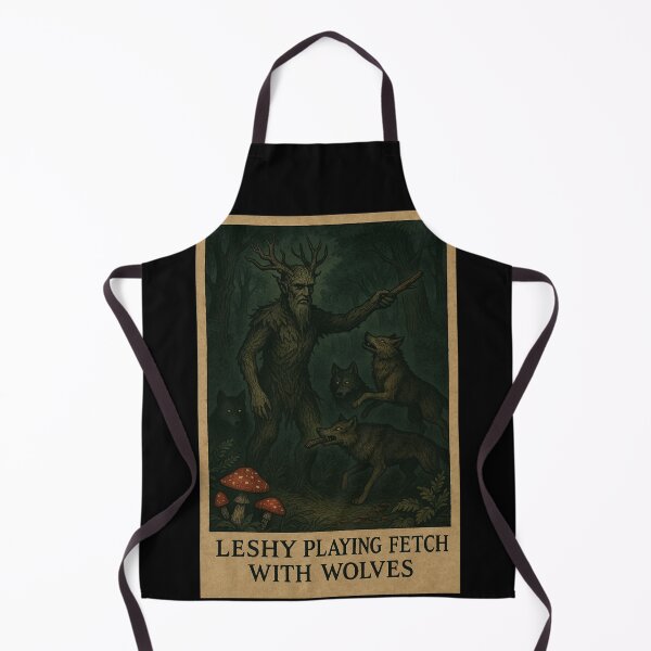 Item preview, Slavic Folklore Forest Spirit- Leshy and Wolves Dark Cottagecore Pagan Art designed and sold by JacobKAurumhead.