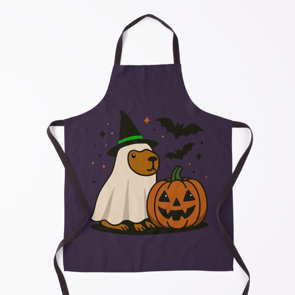 Item preview, Ghosty Capybara with pumpkin designed and sold by MonroysMakes.