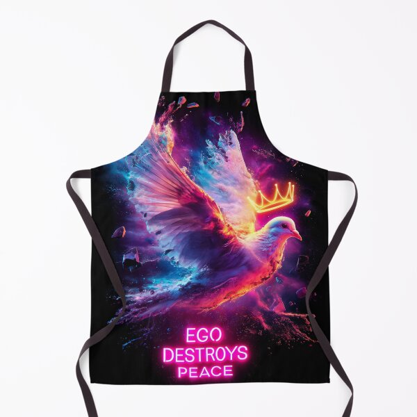 Item preview, ?️? Ego Destroys Peace – Neon Dove Statement Art ??️ designed and sold by VisionaryVeils.
