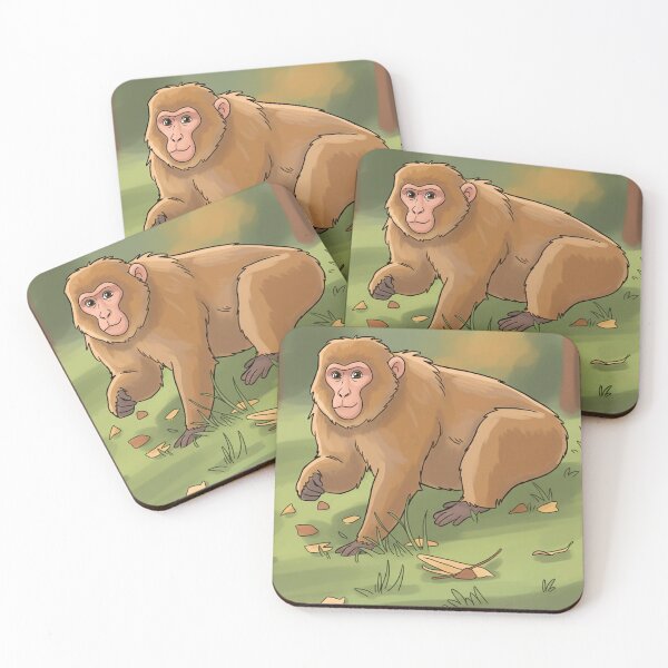 Item preview, Curious Autumn Cartoon Macaque: Forest Forager Fun! designed and sold by David Patterson.