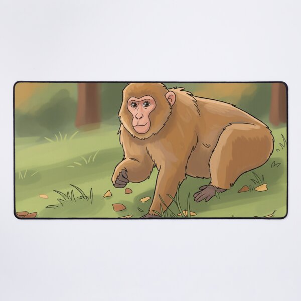 Item preview, Curious Autumn Cartoon Macaque: Forest Forager Fun! designed and sold by David Patterson.
