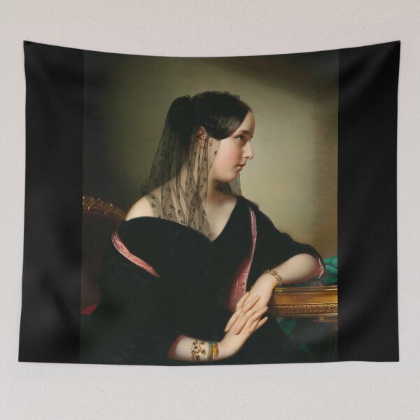Item preview, Portrait of a Young Lady in Profile with an Enamelled Bangle, a Snake Bracelet and a Bracelet with Turquoises designed and sold by tarotstarostina.