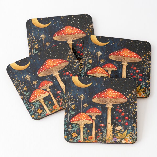 Item preview, Mushrooms Nature Evergreen flowers  #nature designed and sold by JBJart.