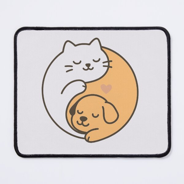 Item preview, Purrfect Balance – Cute Cat and Dog Yin Yang Design designed and sold by Jaroslaw-S.