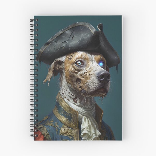Aperçu de l'œuvre Chien pirate zombie en costume royal créée et vendue par NightTimeJ.