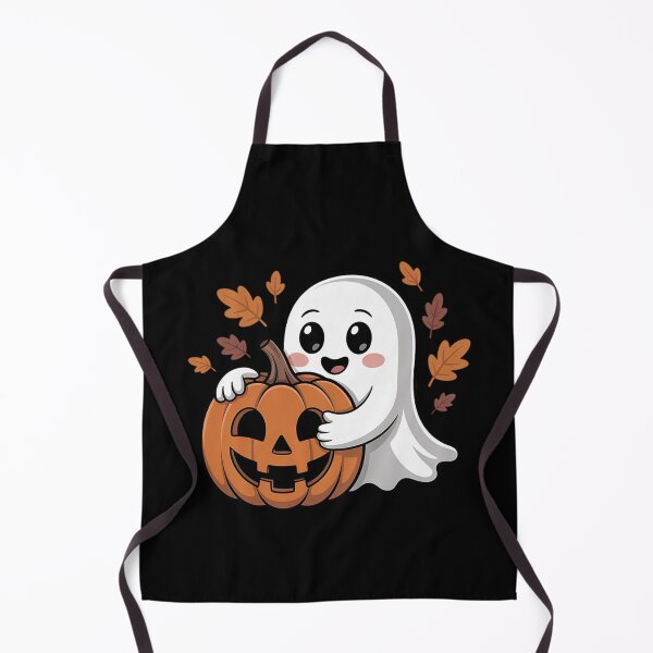Item preview, Cute Ghost Hugging Jack-o'-Lantern Autumn  designed and sold by PrintAtelier.