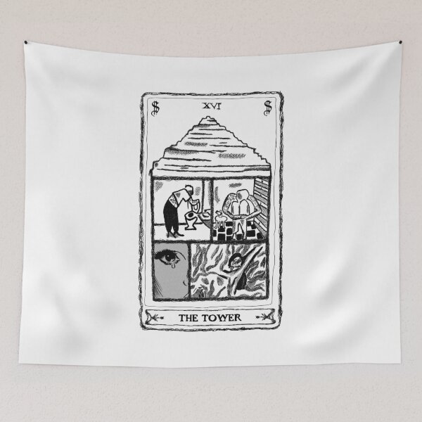 Item preview, Long Term Effects of Suffering x The Tower Tarot Black designed and sold by MB-Graphix.