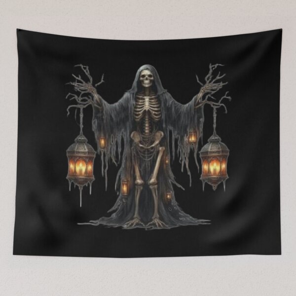 Item preview, horror skeleton designed and sold by szydelkowanika.
