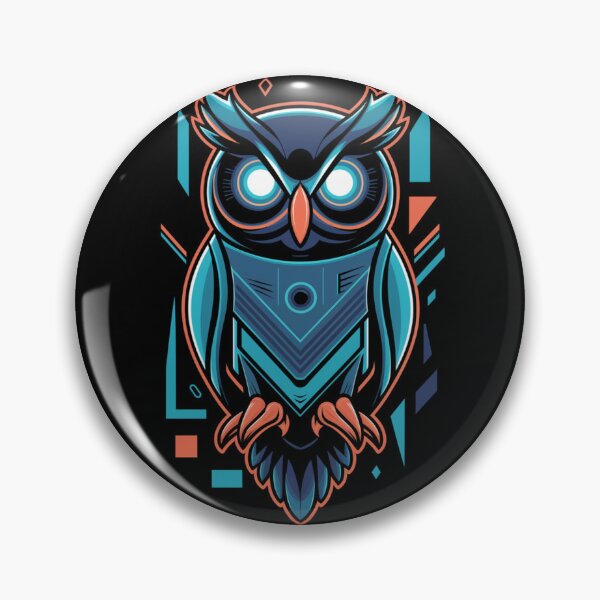 Item preview, Cyber Owl – Futuristic Neon Geometric Tech Art Design designed and sold by WitchyWhisper.