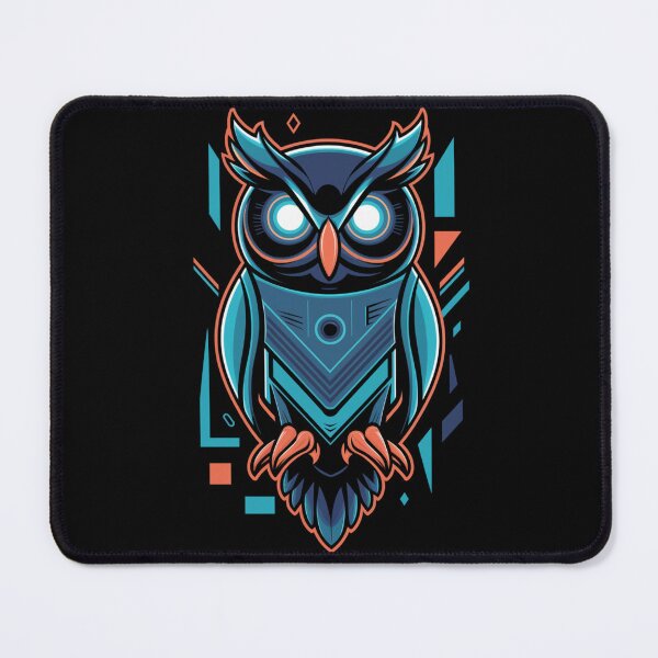 Item preview, Cyber Owl – Futuristic Neon Geometric Tech Art Design designed and sold by WitchyWhisper.