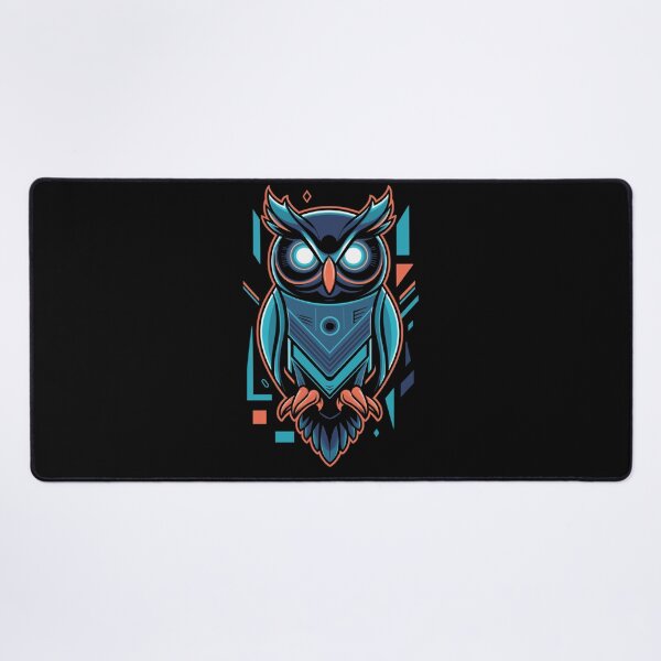 Item preview, Cyber Owl – Futuristic Neon Geometric Tech Art Design designed and sold by WitchyWhisper.
