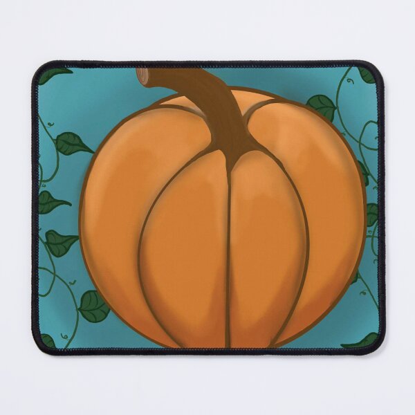Item preview, Pumpkin with teal background designed and sold by 3PeasInAPod.