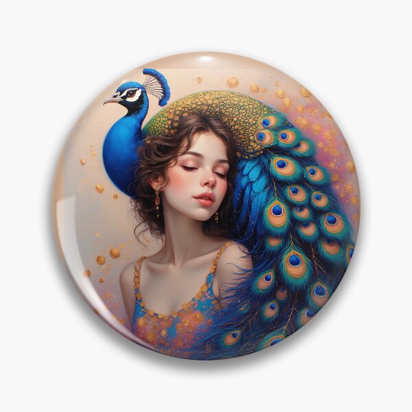Item preview, A woman and a peacock. designed and sold by Natalia-Vlad.