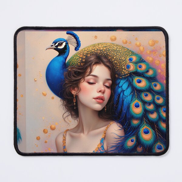 Item preview, A woman and a peacock. designed and sold by Natalia-Vlad.