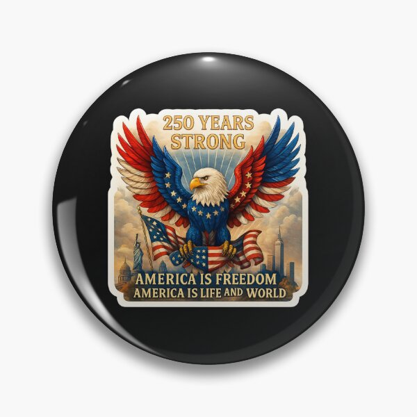 Item preview, 250th Anniversary of the USA - America is Freedom - Patriotic Eagle Sticker   designed and sold by Collins Design.