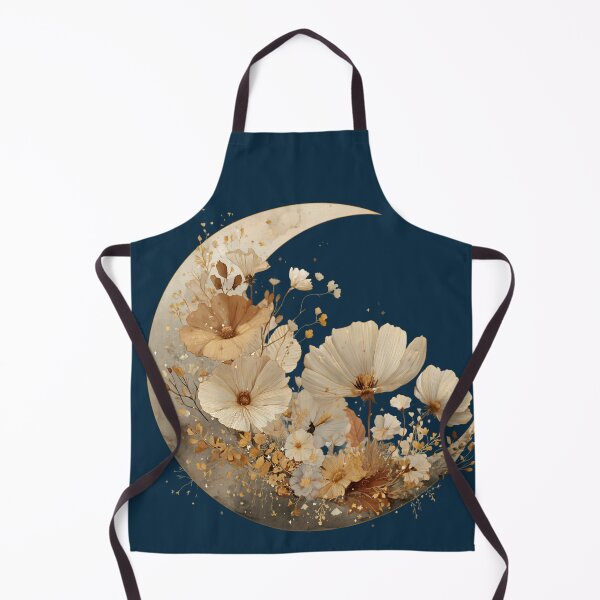 Item preview, Flower moon in gold tones – boho nature art with floral elegance designed and sold by Meiersbeste.