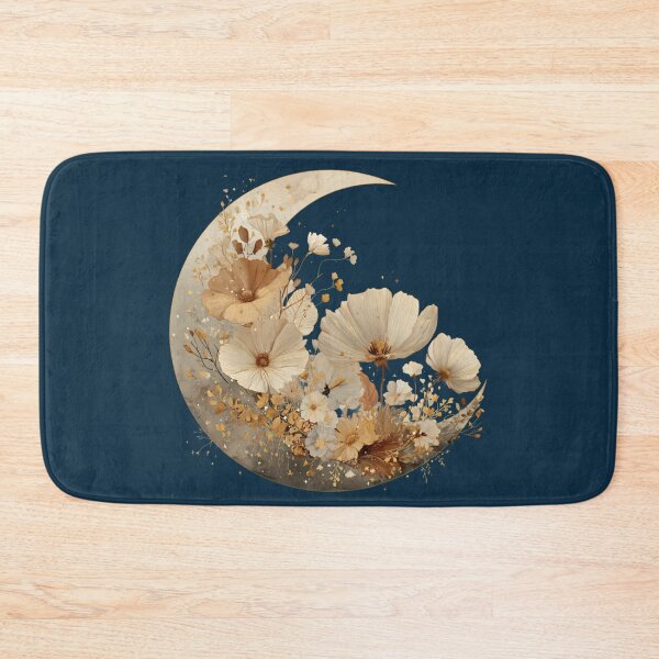 Item preview, Flower moon in gold tones – boho nature art with floral elegance designed and sold by Meiersbeste.