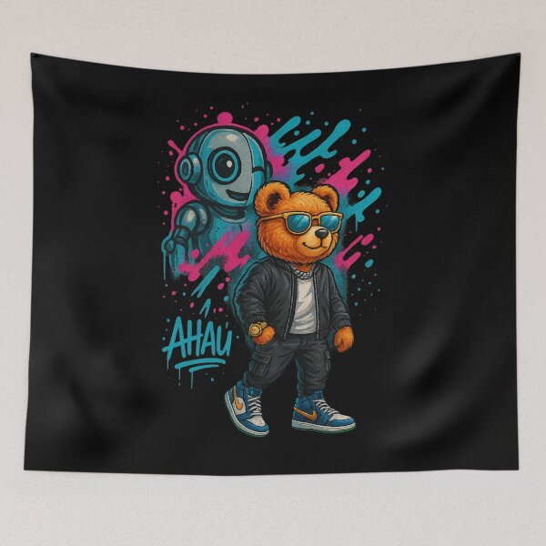Item preview, Urban Bear with Robot – Ahau Designs designed and sold by Ahau Designs.