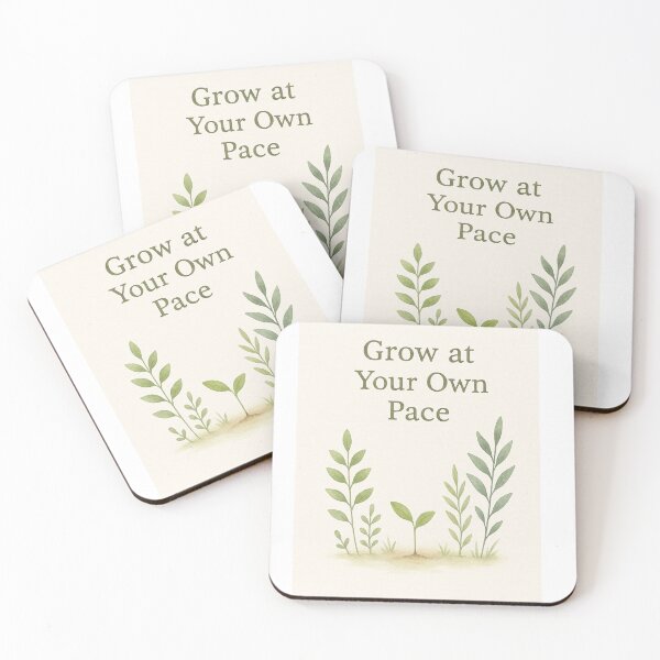 Item preview, Grow at Your Own Pace — Montessori Botanical Watercolor Design designed and sold by MforMontessori.