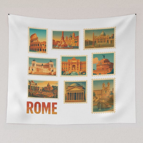 Item preview, Vintage Rome Stamps designed and sold by ROMEPratique.