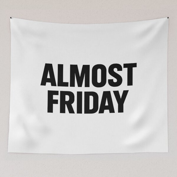 Item preview, Almost Friday Minimalist Bold Typography T-Shirt designed and sold by DailyDrivesct.