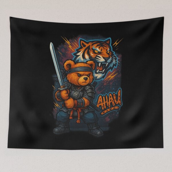 Item preview, Samurai Bear with Tiger Spirit – Ahau Designs designed and sold by Ahau Designs.