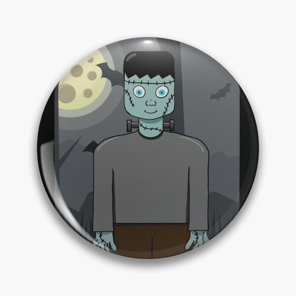 Item preview, Frankenstien with moon background designed and sold by 3PeasInAPod.
