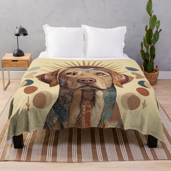 Item preview, Boho Labrador with sun symbol – Spiritual dog motif designed and sold by Meiersbeste.