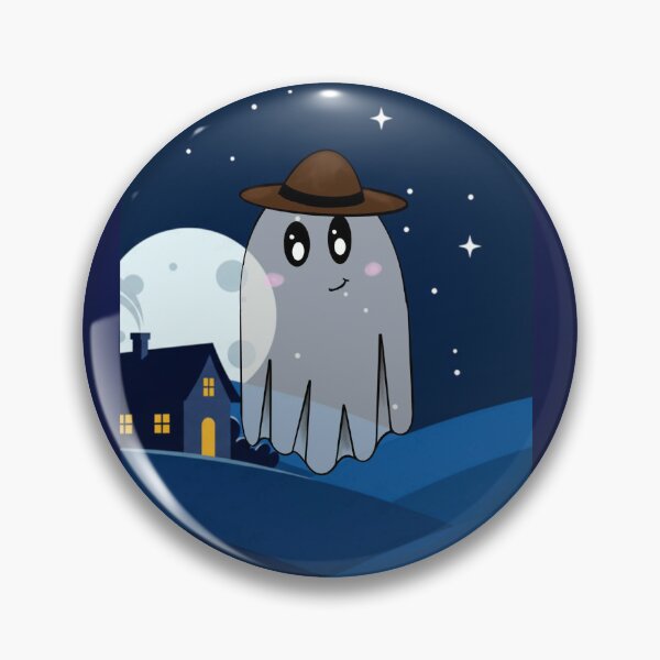 Item preview, Ghost with Haunted background designed and sold by 3PeasInAPod.