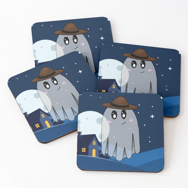 Item preview, Ghost with Haunted background designed and sold by 3PeasInAPod.