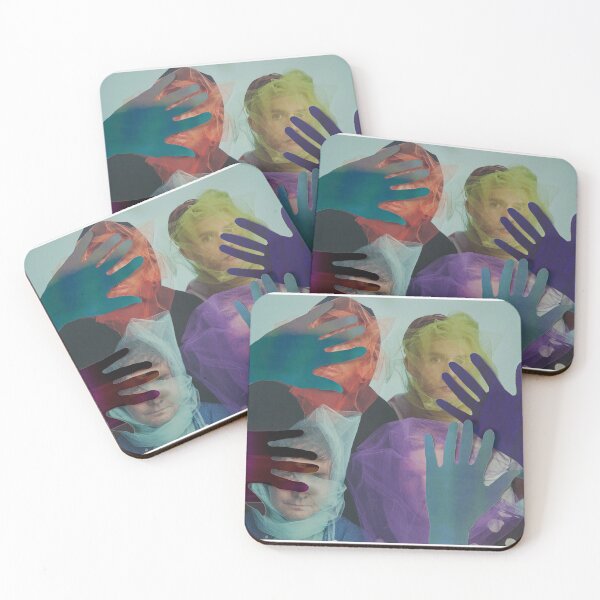 Item preview, abstract for four men covering face with hand on frame designed and sold by yostentut.