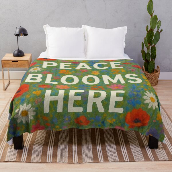 Item preview, Peace Blooms Here — Montessori Wildflower Watercolor Design designed and sold by MforMontessori.