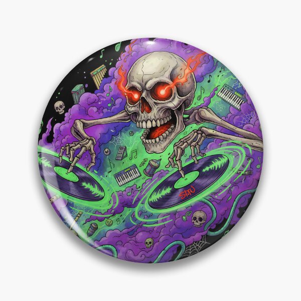 Item preview, DJ Spooky Skeleton Spinning Vinyl designed and sold by SITU art.