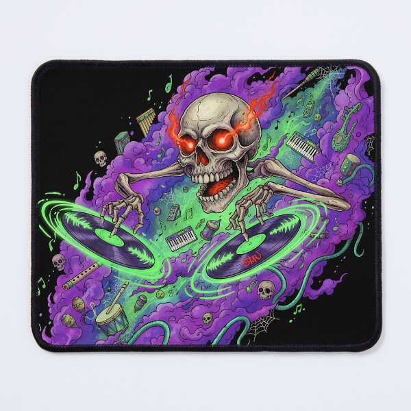 Item preview, DJ Spooky Skeleton Spinning Vinyl designed and sold by SITU art.